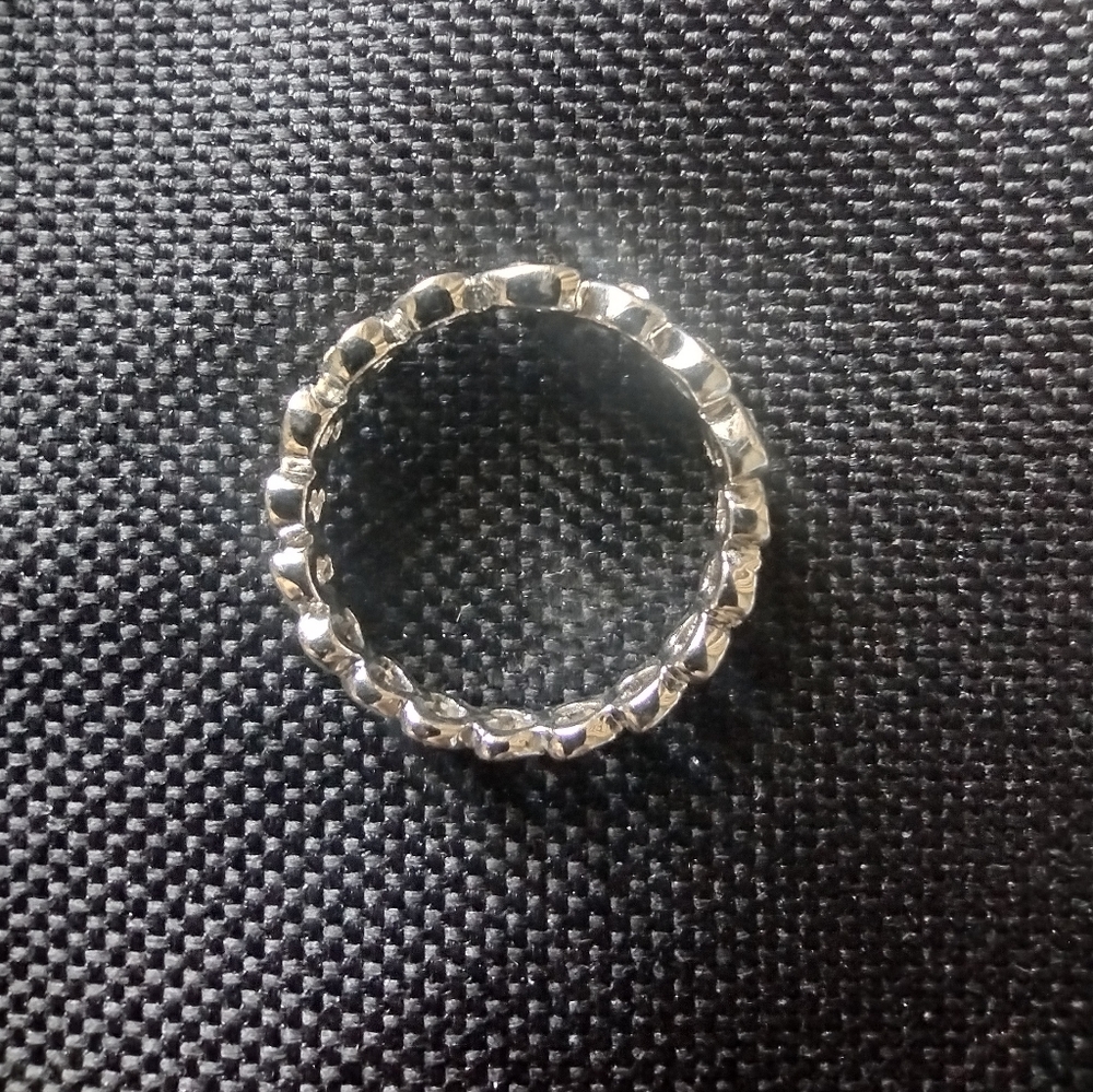 SILVER ZIRCONIA STONES RING - Picture 3 of 4